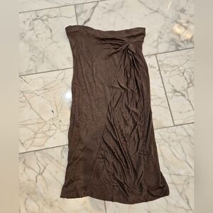 3 For $15 Eclipse Chocolate Brown Tube Dress Or Midi Skirt